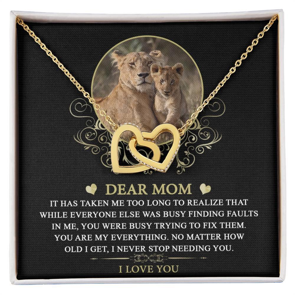Gift for Mom You are My Everything Interlocking Hearts Necklace - Mallard Moon Gift Shop