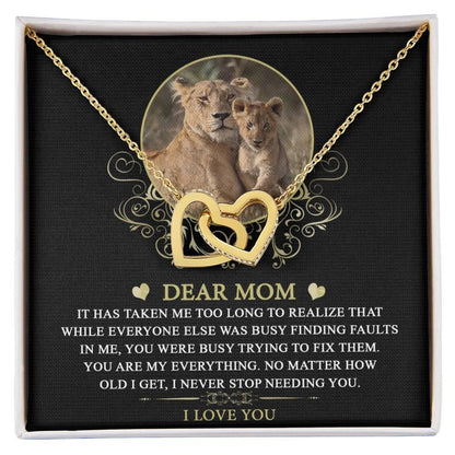 Gift for Mom You are My Everything Interlocking Hearts Necklace - Mallard Moon Gift Shop