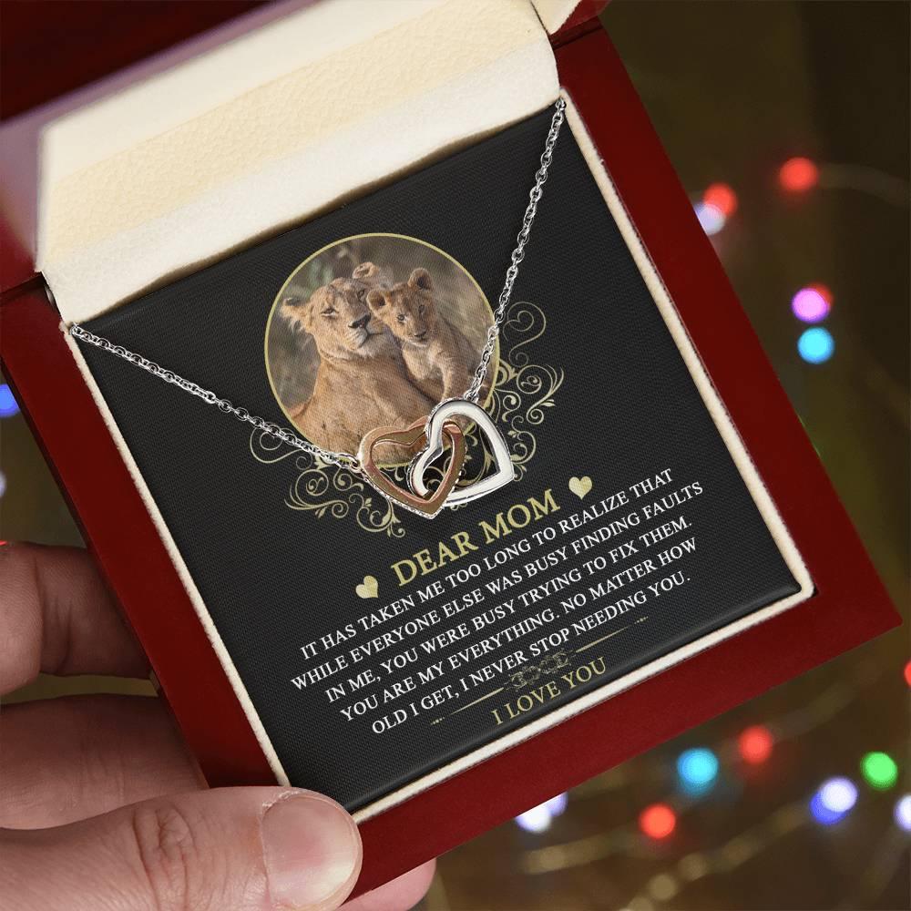 Gift for Mom You are My Everything Interlocking Hearts Necklace - Mallard Moon Gift Shop