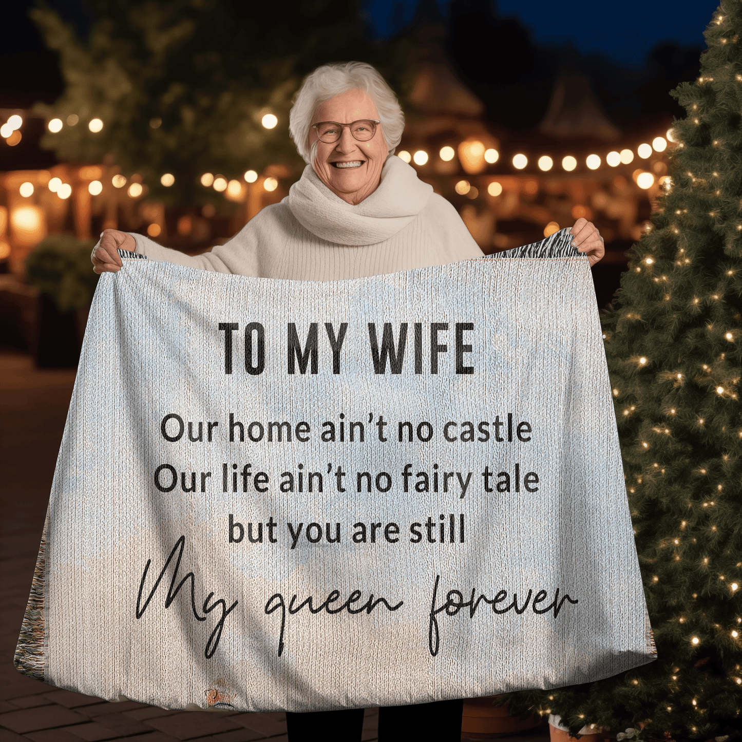 Gift for Wife from Grumpy Old Husband Heirloom Woven Blanket - Mallard Moon Gift Shop