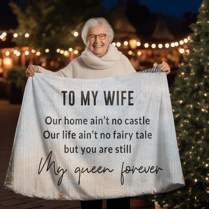 Gift for Wife from Grumpy Old Husband Heirloom Woven Blanket - Mallard Moon Gift Shop