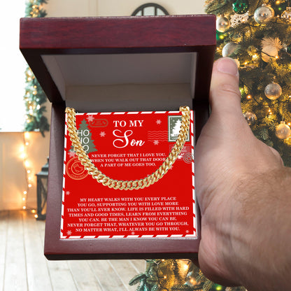 Gift for Son - That Door - Cuban Link Chain Necklace - Mallard Moon Gift Shop