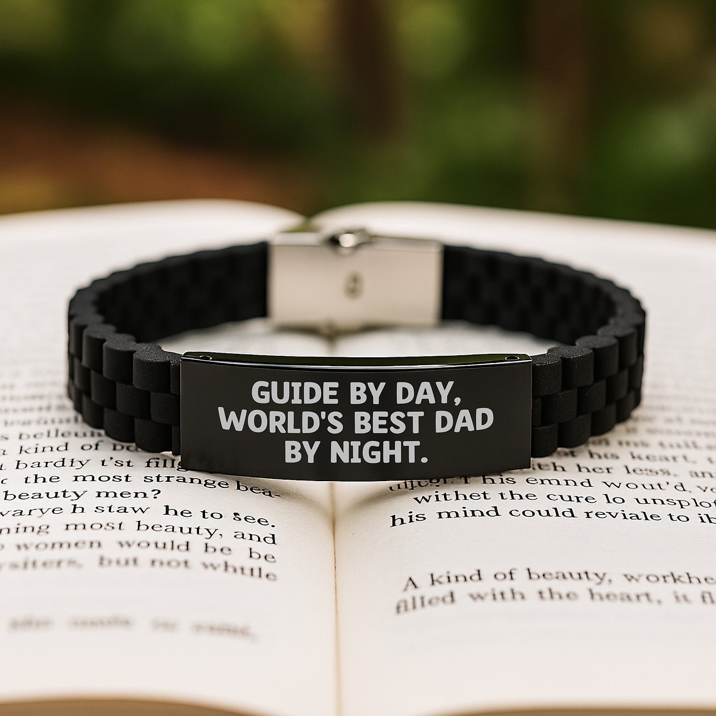 Guide Gifts for Men, Guide By Day, World's Best Dad By Night. Glide lock Clasp Birthday Unique Gift from Dad to Son - Image 2
