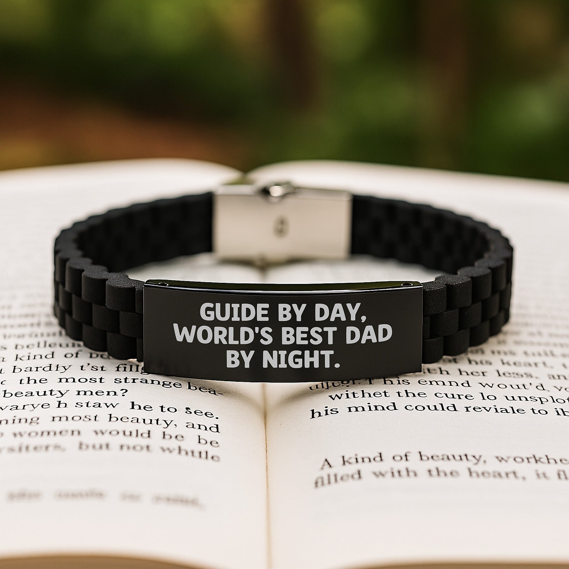 Guide Gifts for Men, Guide By Day, World's Best Dad By Night. Glide lock Clasp Birthday Unique Gift from Dad to Son - Image 2