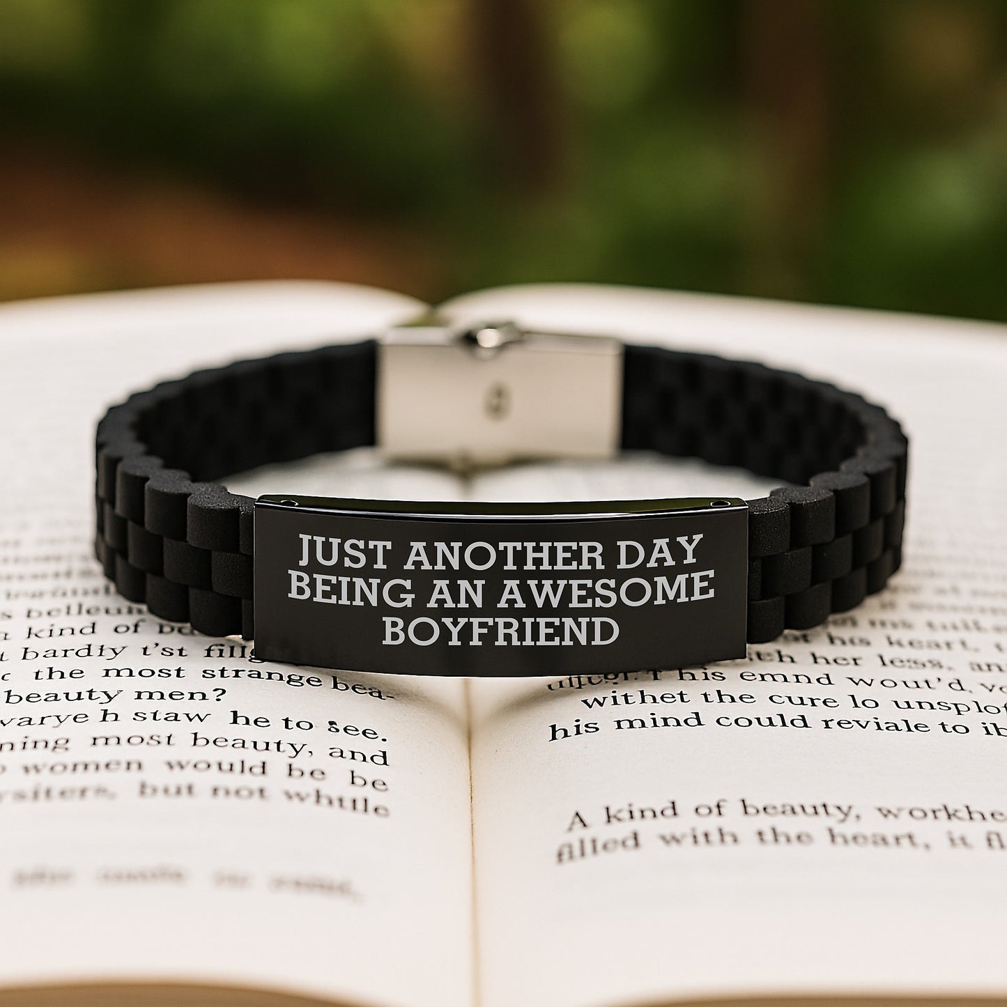 Funny Sweetheart Gifts for Men, Glide lock Clasp Bracelet with 'Just Another Day Being An Awesome Sweetheart' Message, Christmas Unique Gifts from Men, Sweetheart Appreciation Presents - Image 2