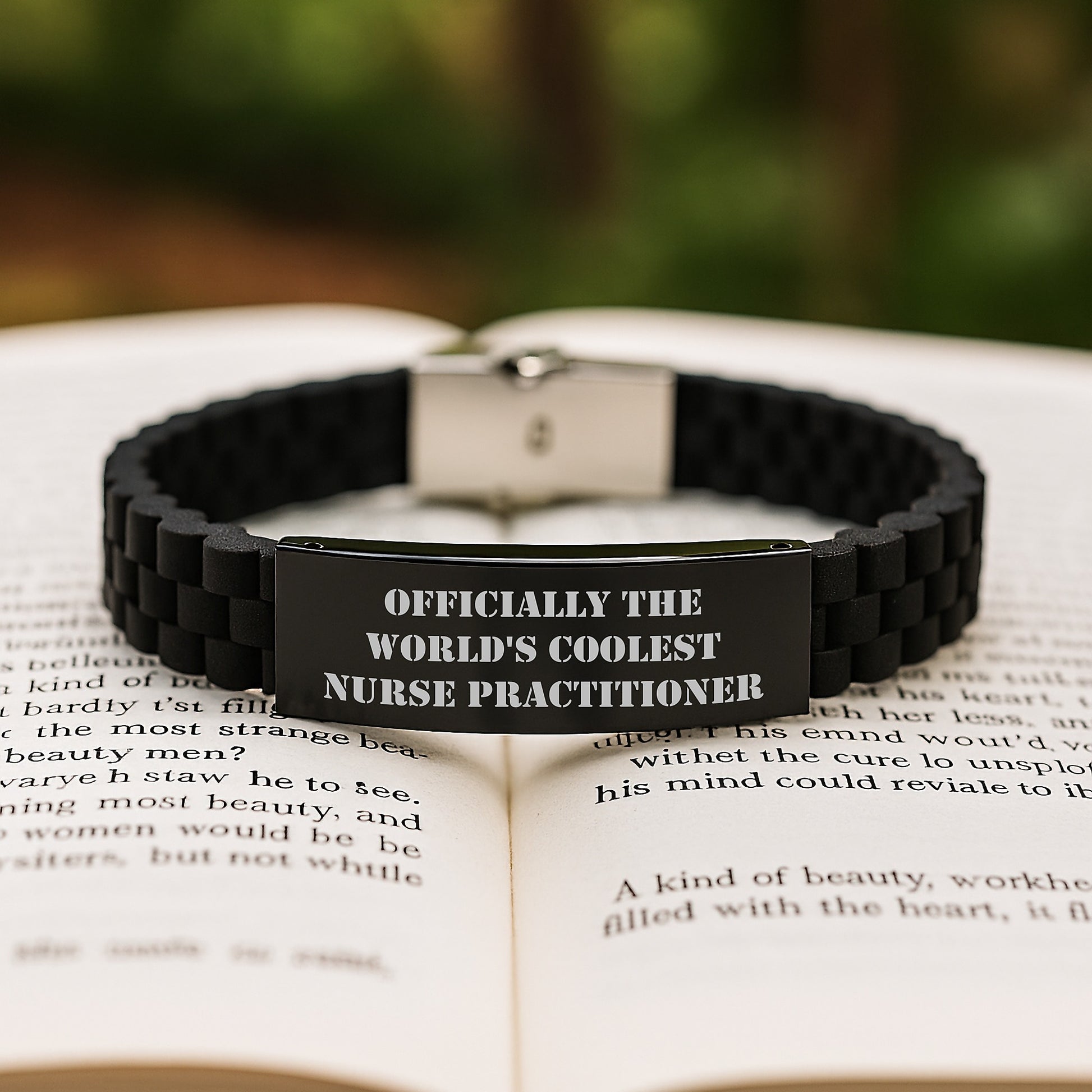 Funny Nurse Practitioner, Glide lock Clasp Bracelet Gifts from Men, Gifts for Nurse Practitioner, Christmas Unique Gifts, Officially The World's Coolest Nurse Practitioner - Image 2