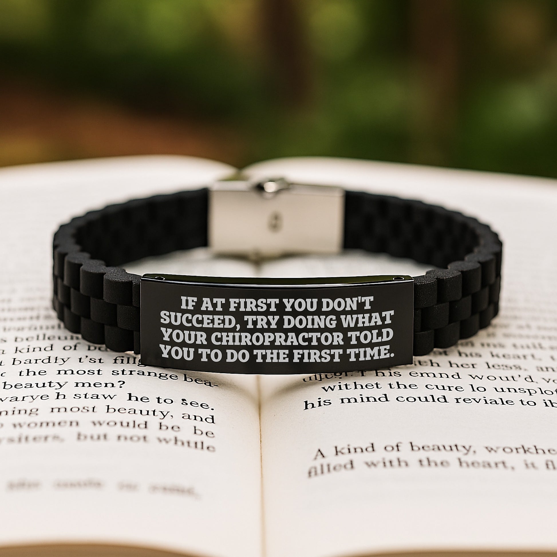 Funny Chiropractor Gifts from Men to Chiropractor Friends - Inspirational Quote Glide lock Clasp Bracelet for Graduation Unique Gifts - Image 2