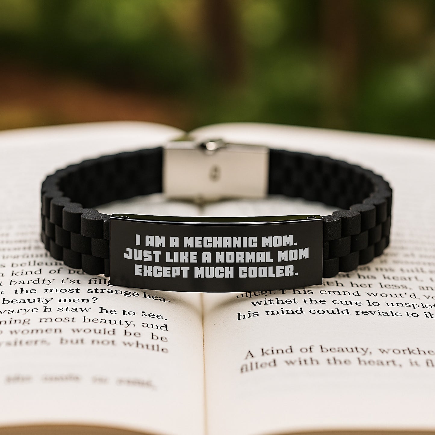 Mechanic Gifts - Funny Quote Glide lock Clasp Bracelet from Mechanic Mom, Gifts for Mechanic Friends, Graduation Unique Gifts - Image 2