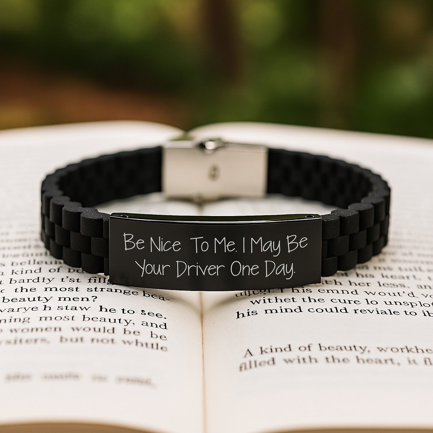 Funny Christmas Unique Gifts for Driver, Glide lock Clasp Bracelet, Be Nice To Me. I May Be Your Driver One Day. Gifts from Friends to Driver - Image 2