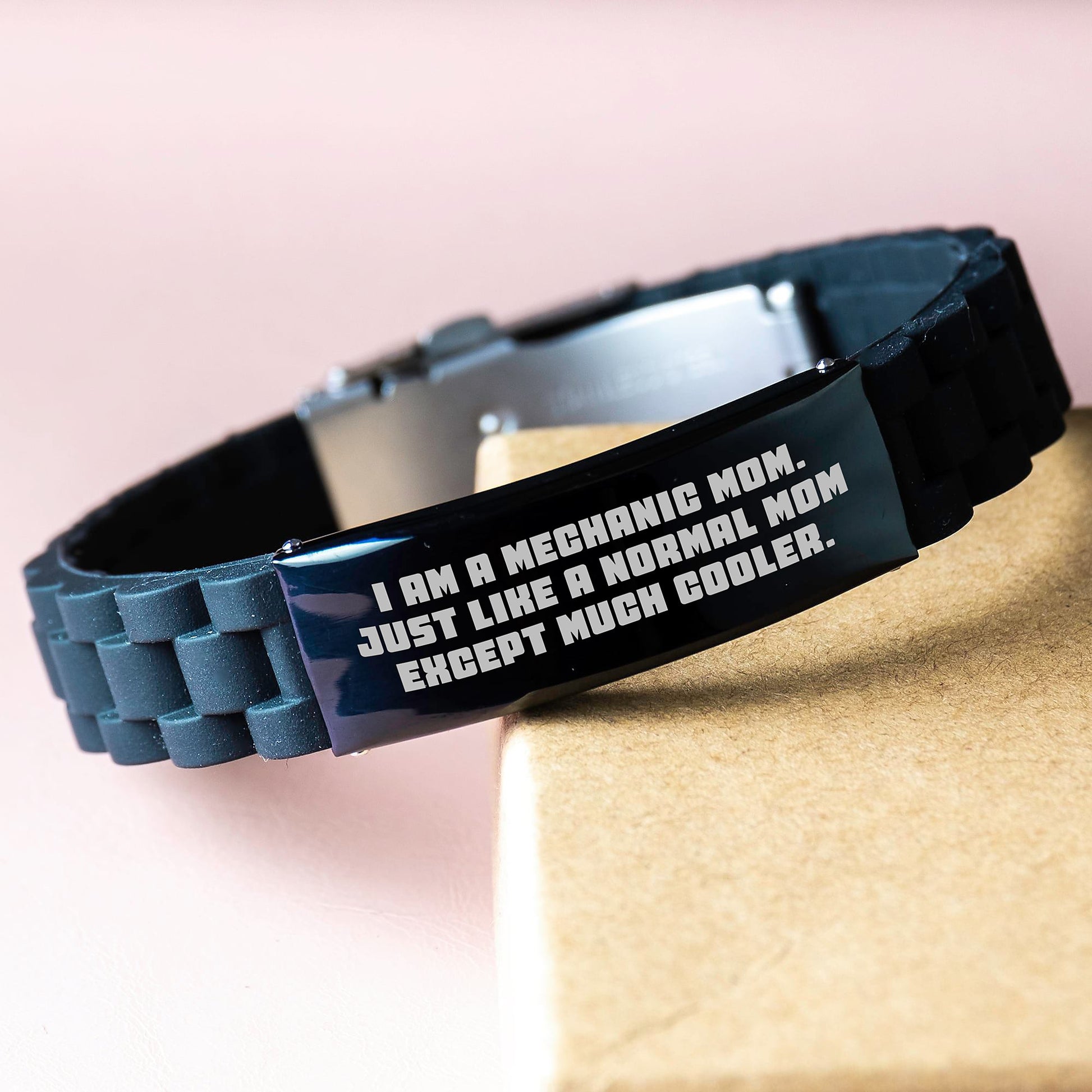 Mechanic Gifts - Funny Quote Glide lock Clasp Bracelet from Mechanic Mom, Gifts for Mechanic Friends, Graduation Unique Gifts - Image 3