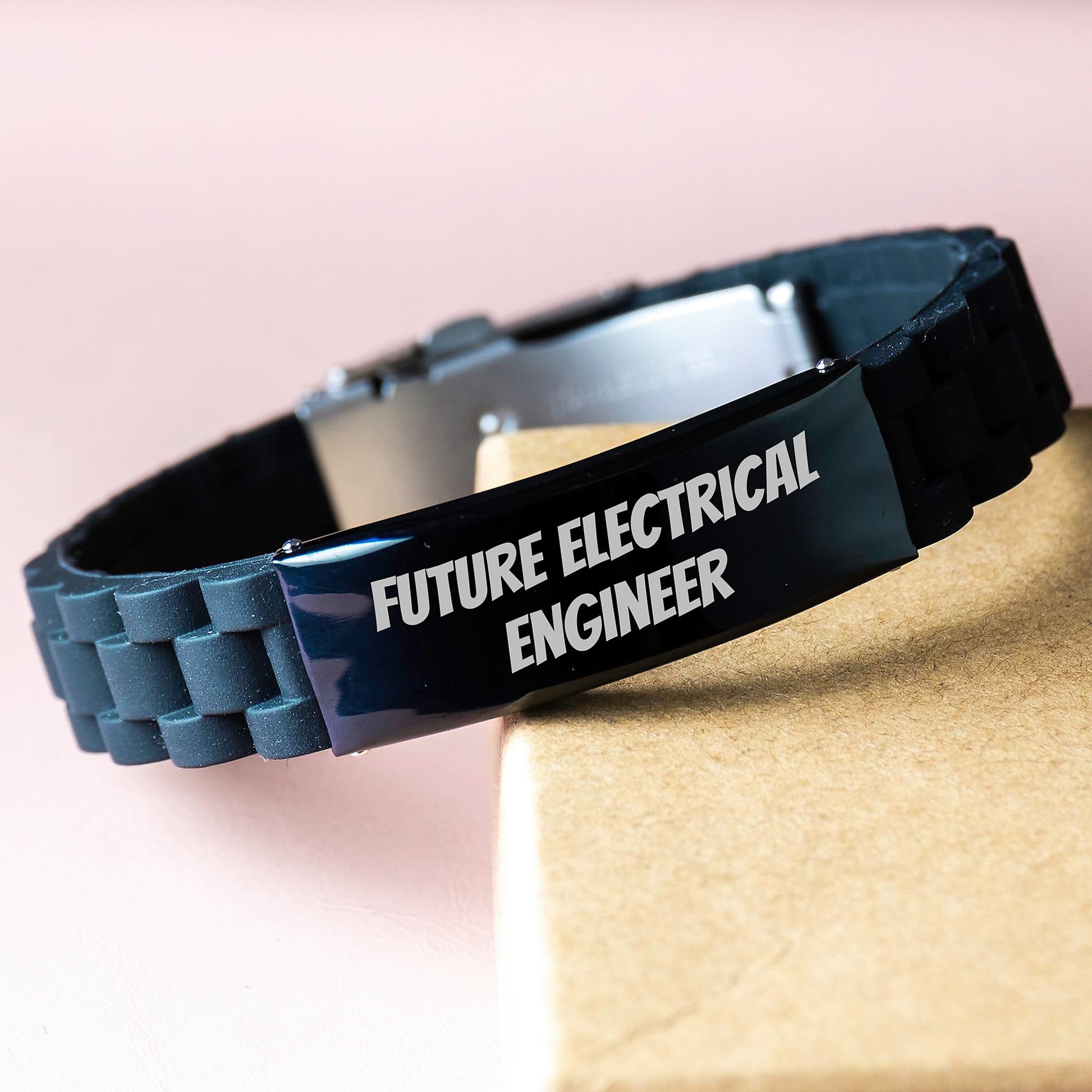 Funny Electrical Engineer Gifts from Friends for Men - Glide lock Clasp Bracelet, Future Electrical Engineer, Christmas Unique - Image 3