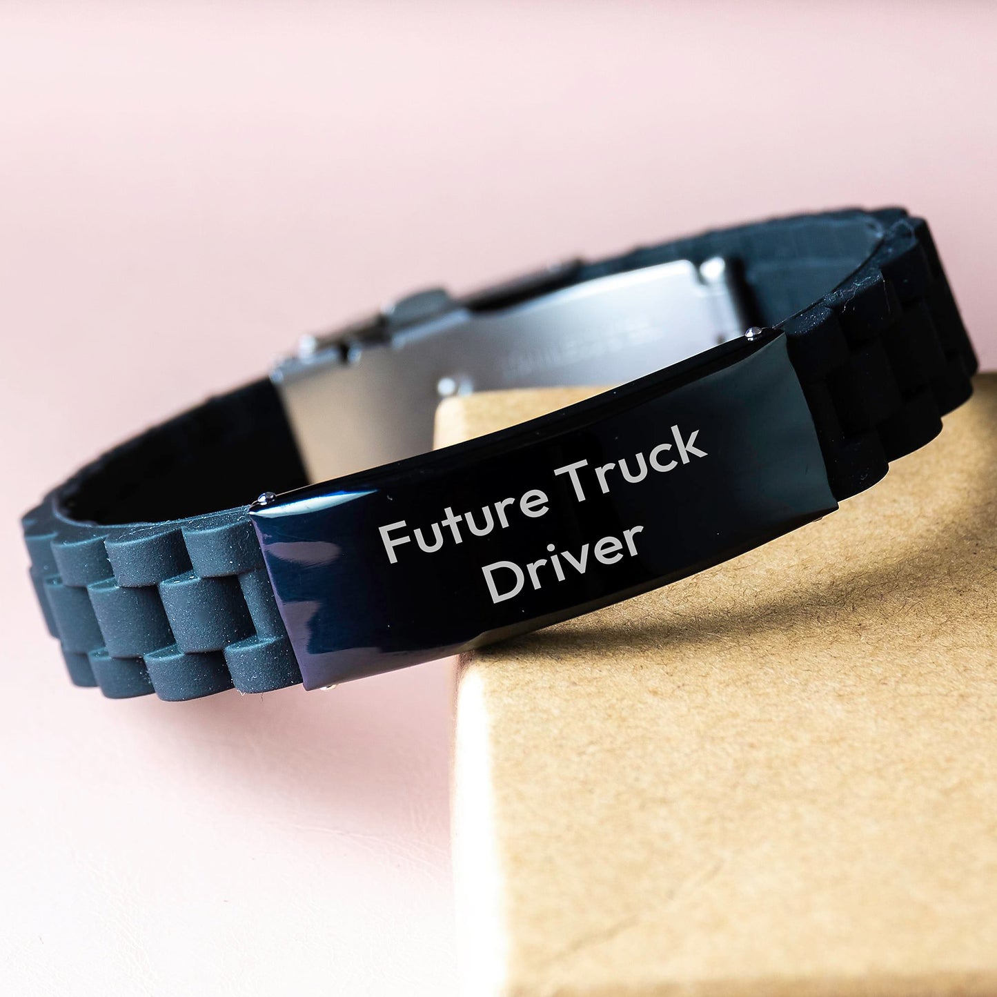 Funny Truck Driver Christmas Unique Gifts from Family Members to Future Truck Driver Glide lock Clasp Bracelet Men - Image 3