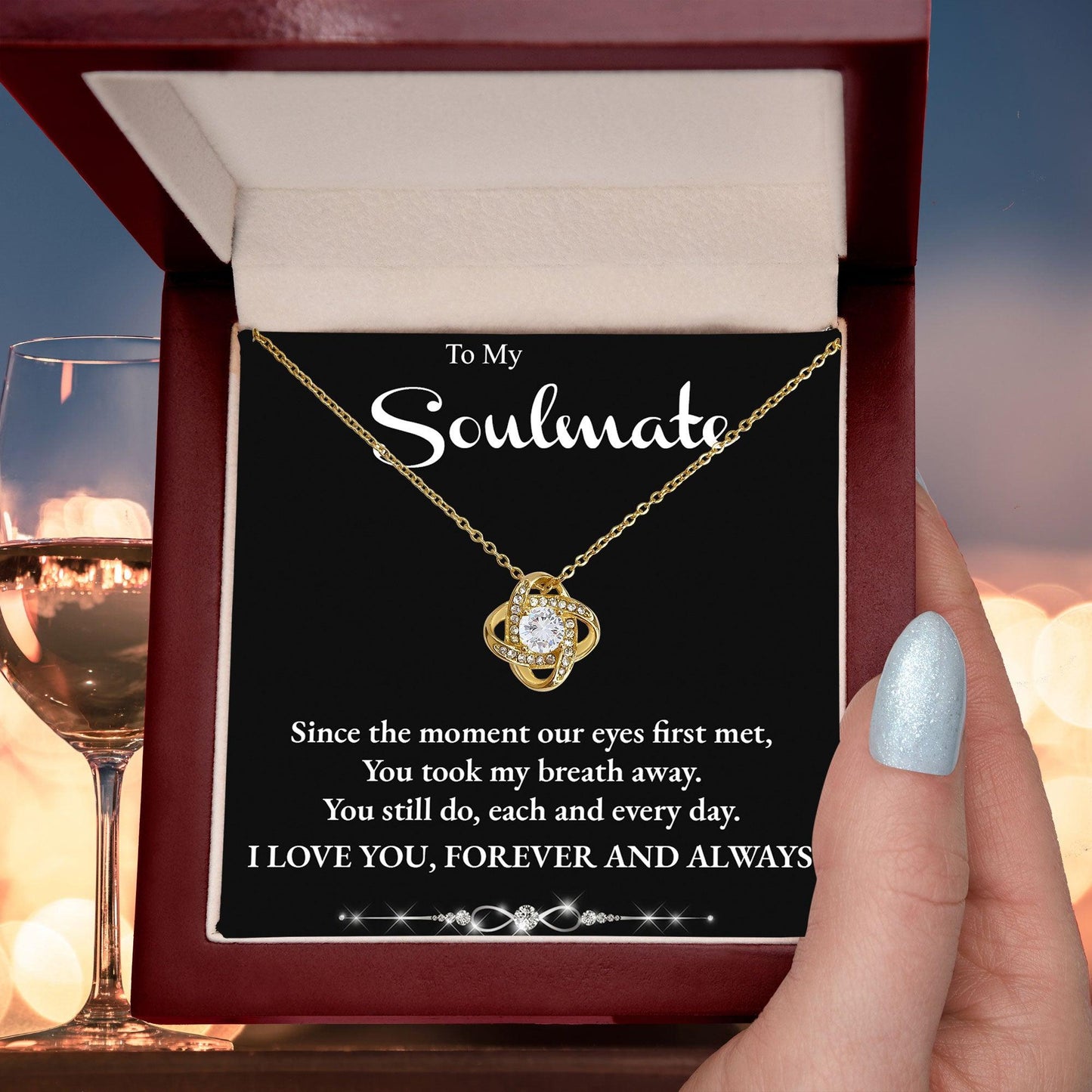 Soulmate You Took My Breath Away Love Forever and Always Pendant Necklace - Mallard Moon Gift Shop