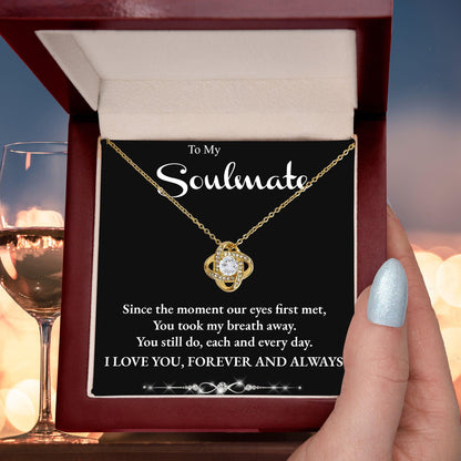 Soulmate You Took My Breath Away Love Forever and Always Pendant Necklace - Mallard Moon Gift Shop
