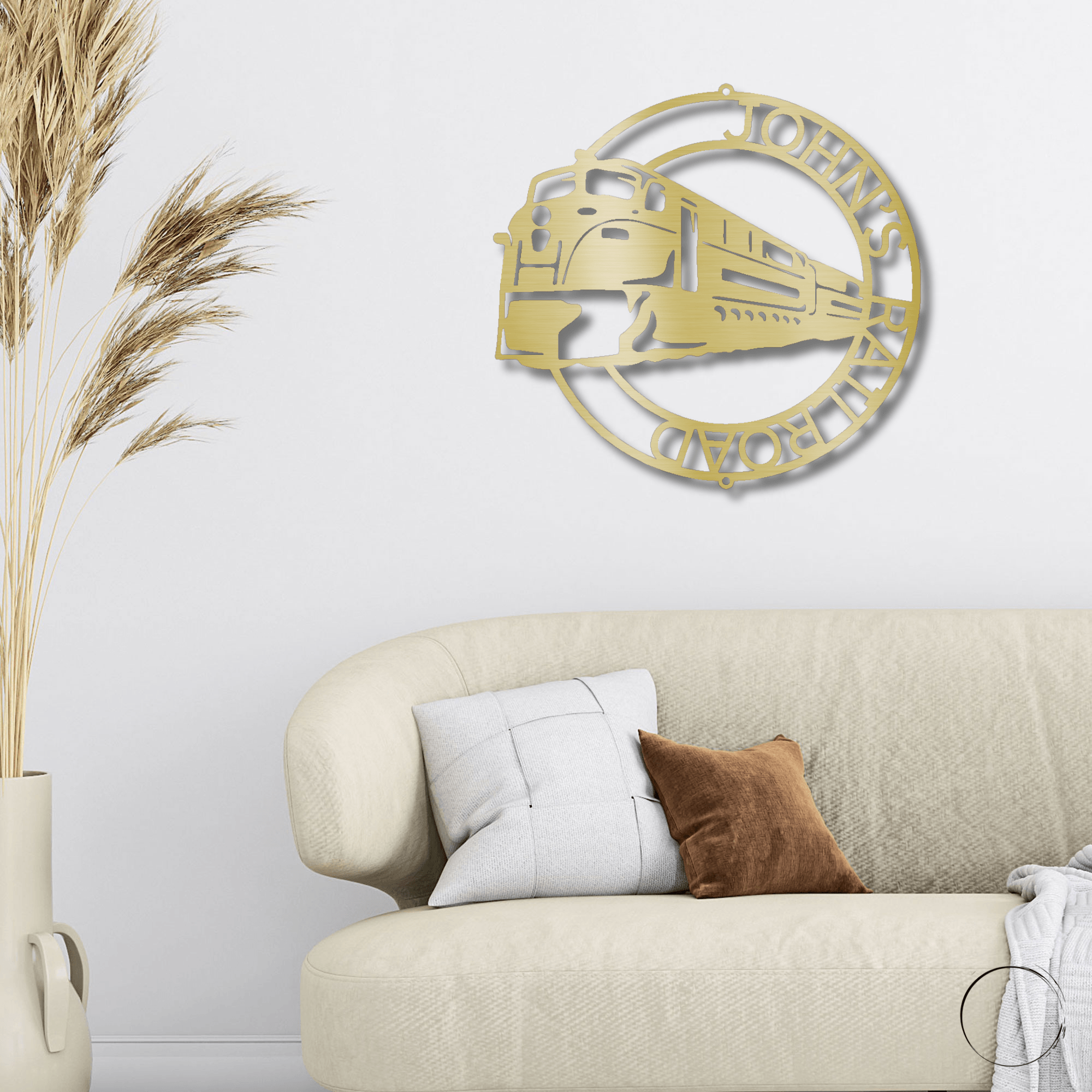 Train Ring Personalized Metal Art Steel Wall Sign - Mallard Moon Gift Shop