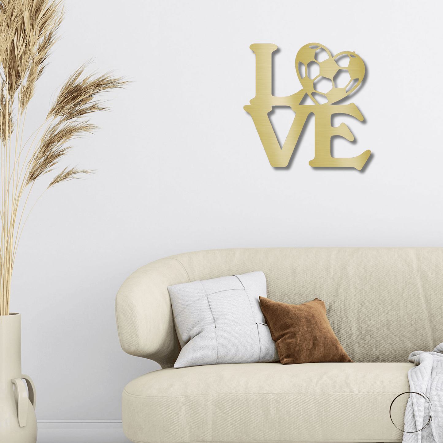 Soccer Love Steel Wall Sign Metal Art - Mallard Moon Gift Shop