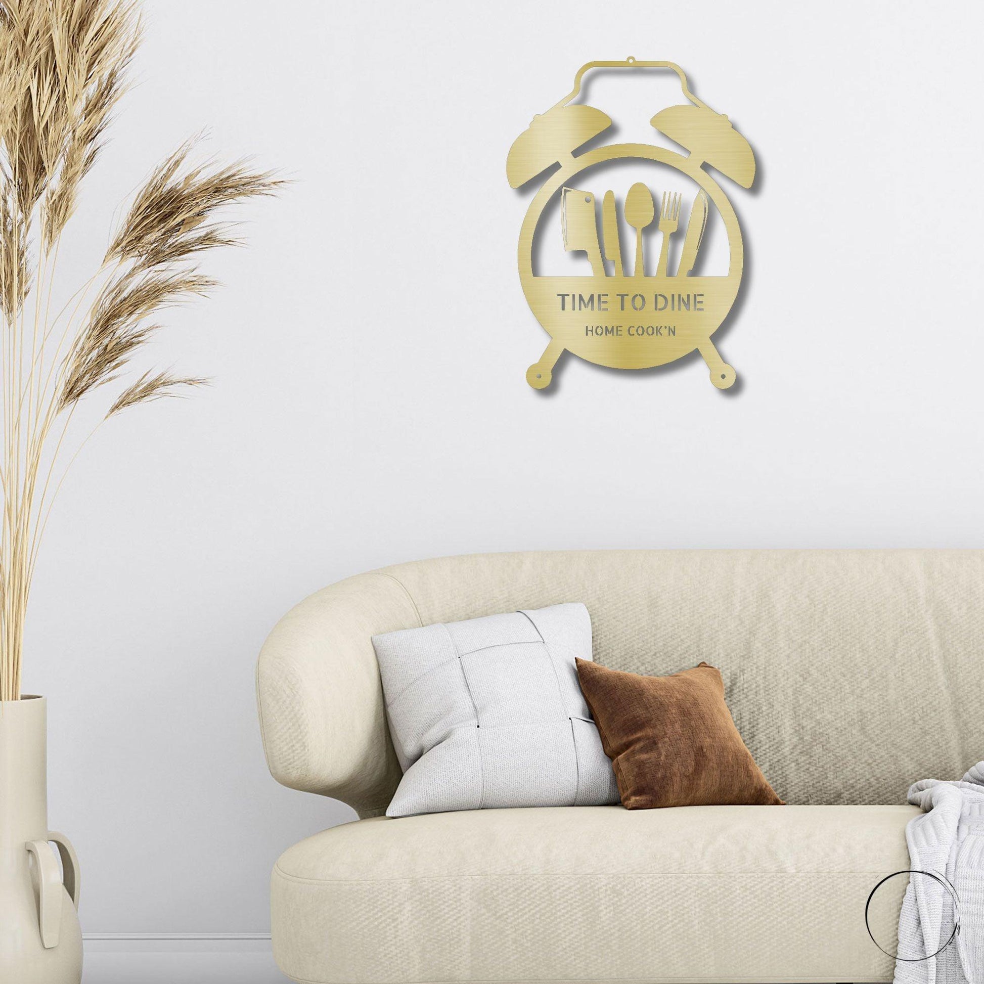 Food Time Kitchen Timer Custom Name Indoor Outdoor Steel Wall Sign - Mallard Moon Gift Shop