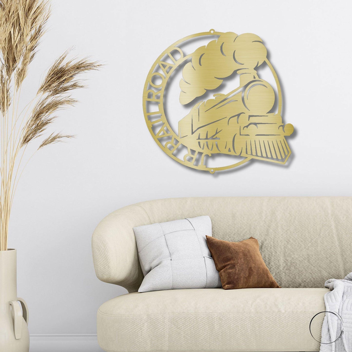 Steam Locomotive Train Custom Name Metal Art Wall Sign - Mallard Moon Gift Shop