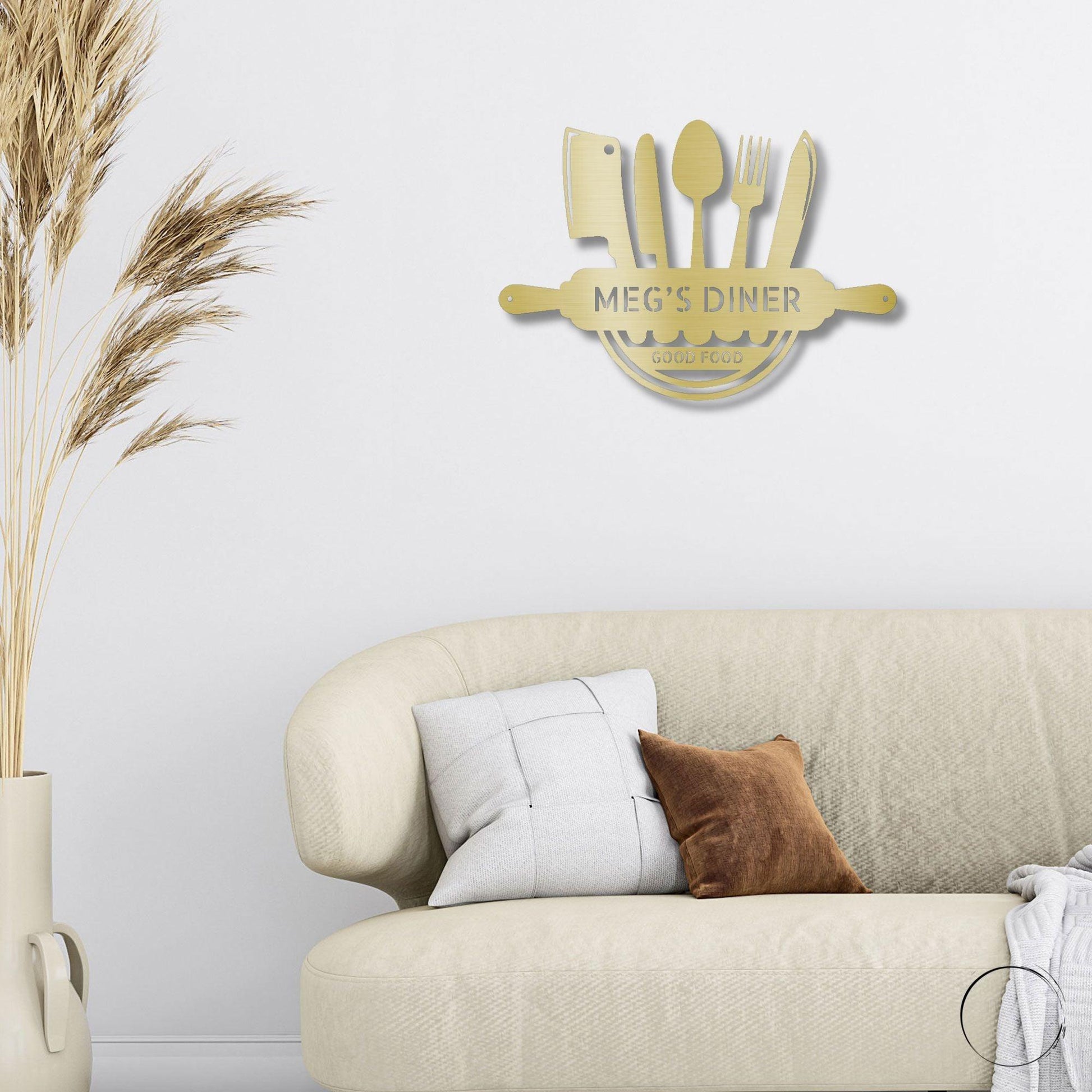 Personalized Kitchen Diner Indoor Outdoor Steel Wall Sign - Mallard Moon Gift Shop