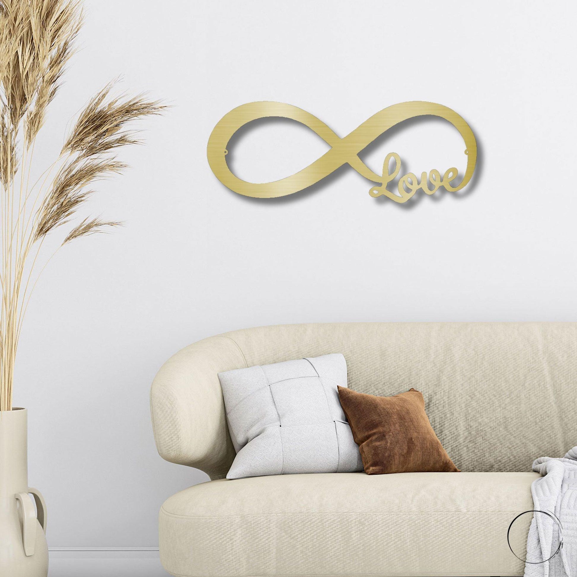 Infinite Love Steel Wall Sign Metal Art Valentine Wedding Anniversary Gift - Mallard Moon Gift Shop