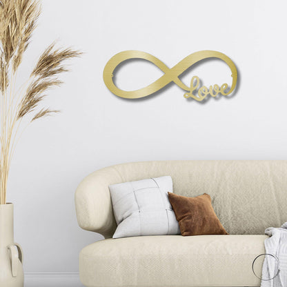 Infinite Love Steel Wall Sign Metal Art Valentine Wedding Anniversary Gift - Mallard Moon Gift Shop