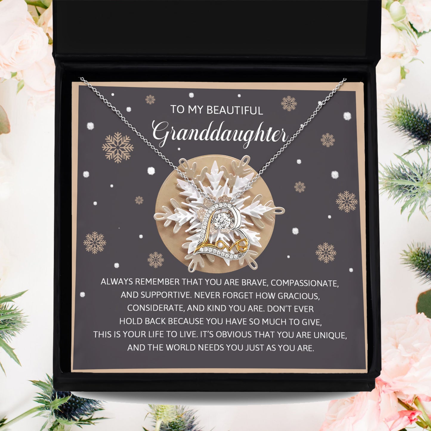 Gift for Granddaughter - As You Are - Love Dancing Heart Pendant Necklace - Mallard Moon