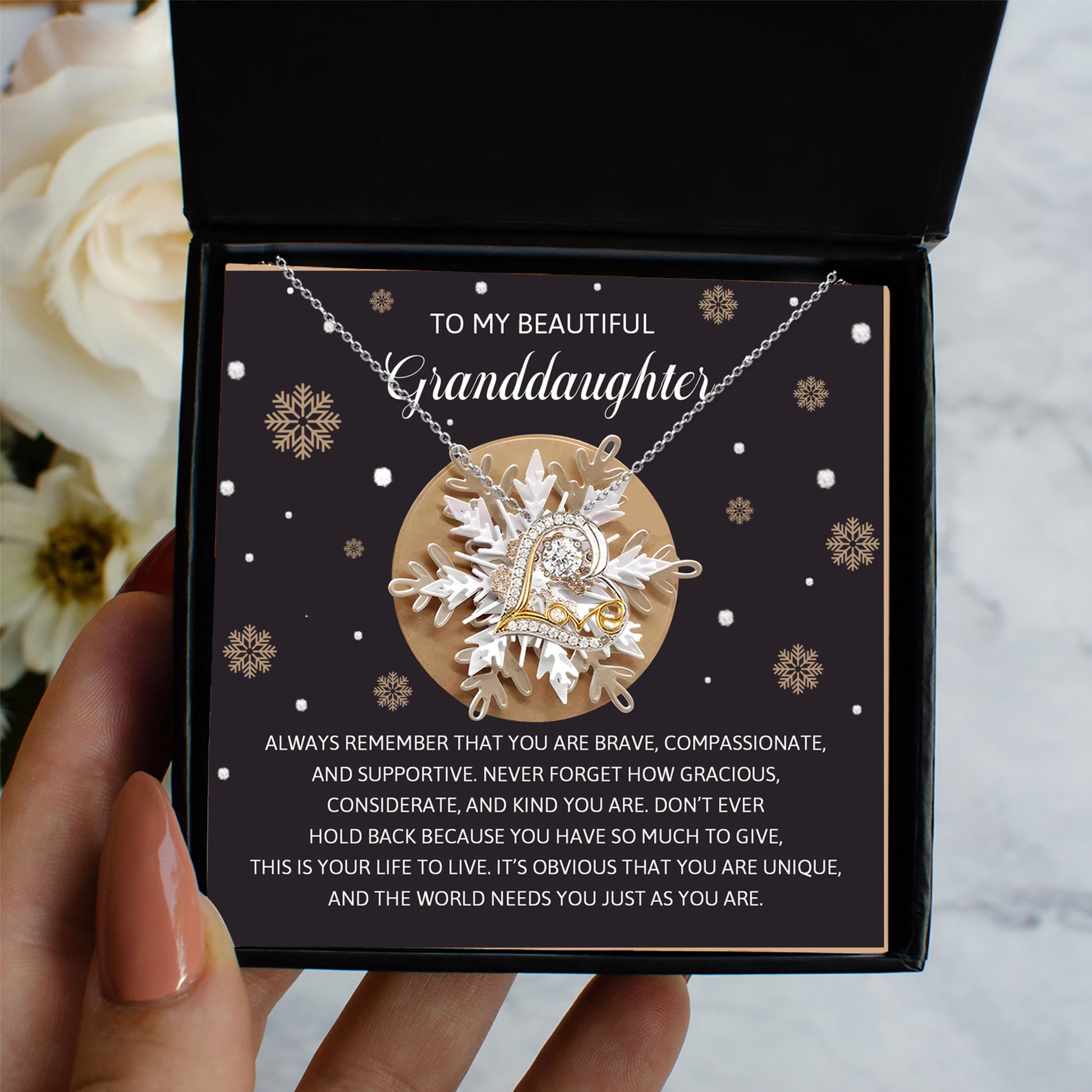 Gift for Granddaughter - As You Are - Love Dancing Heart Pendant Necklace - Mallard Moon