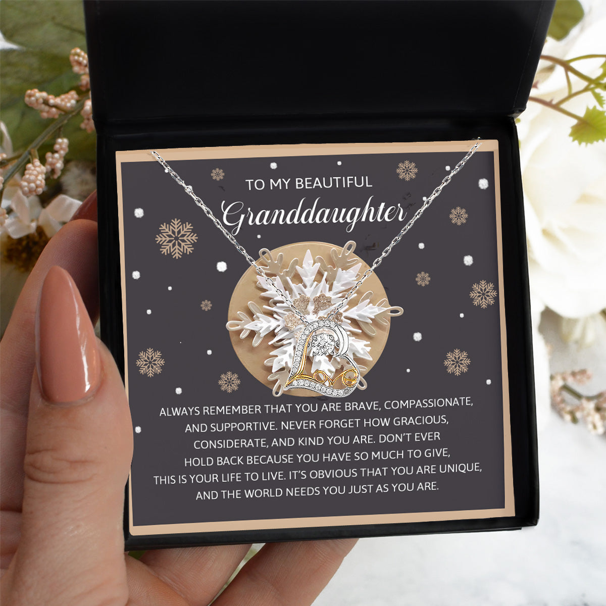 Gift for Granddaughter - As You Are - Love Dancing Heart Pendant Necklace - Mallard Moon