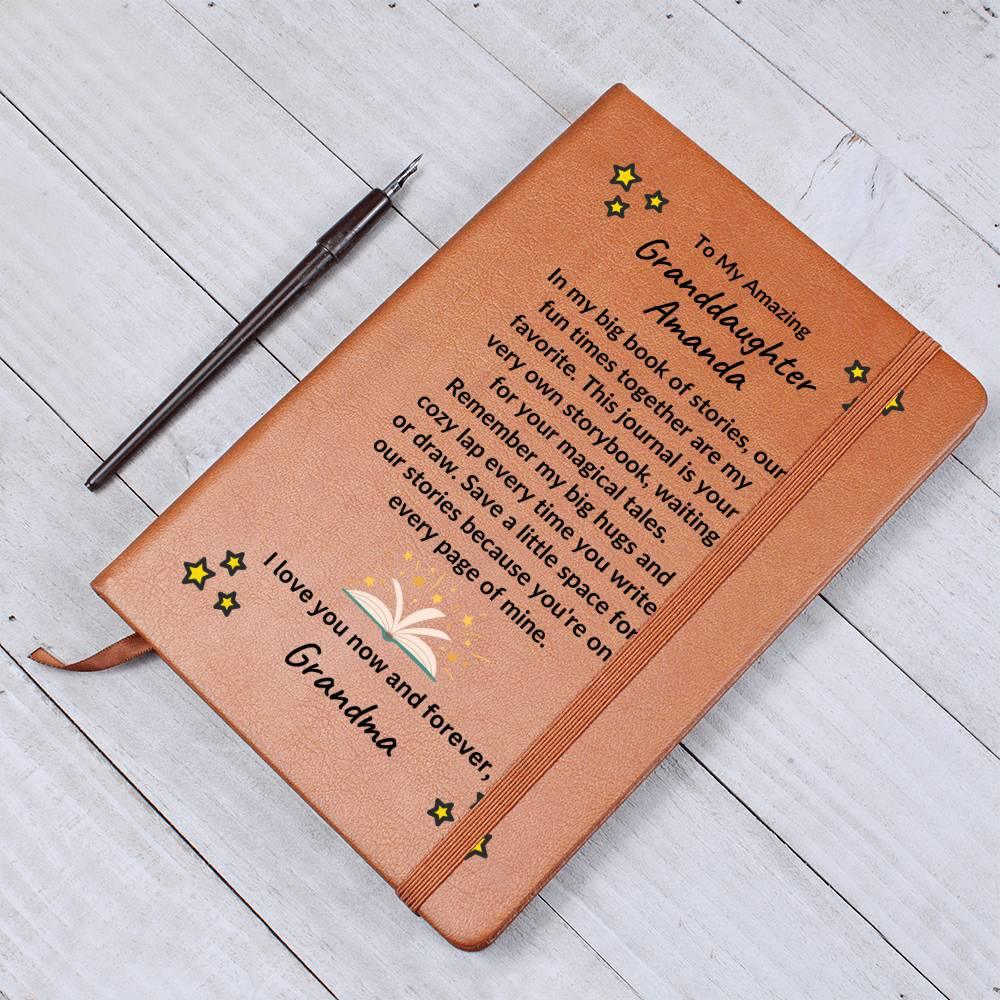 Granddaughter Gift from Grandma - Your Own Story Book - Personalized Leather Journal - Mallard Moon Gift Shop