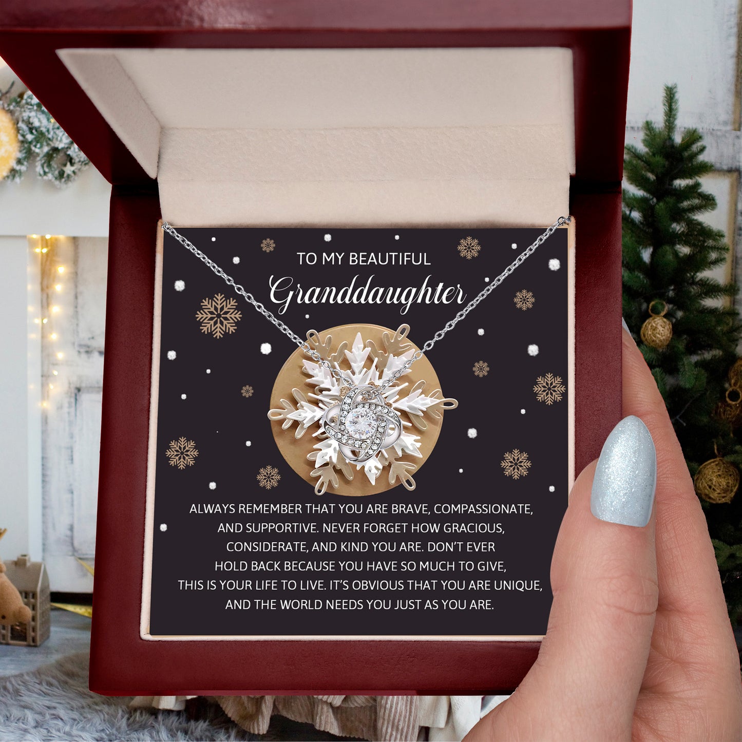 Gift for Granddaughter - As You Are - Love Knot Pendant Necklace - Mallard Moon Gift Shop