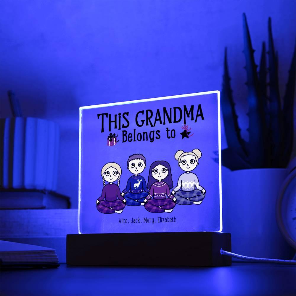 Grandmother Personalized Gift From Grandkids Acrylic Plaque - Mallard Moon Gift Shop