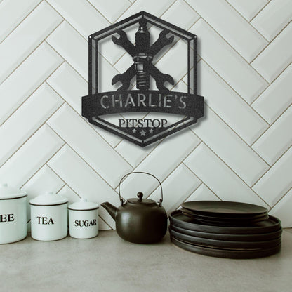 Grease Time Personalized Name Indoor Outdoor Metal Wall Art - Mallard Moon Gift Shop