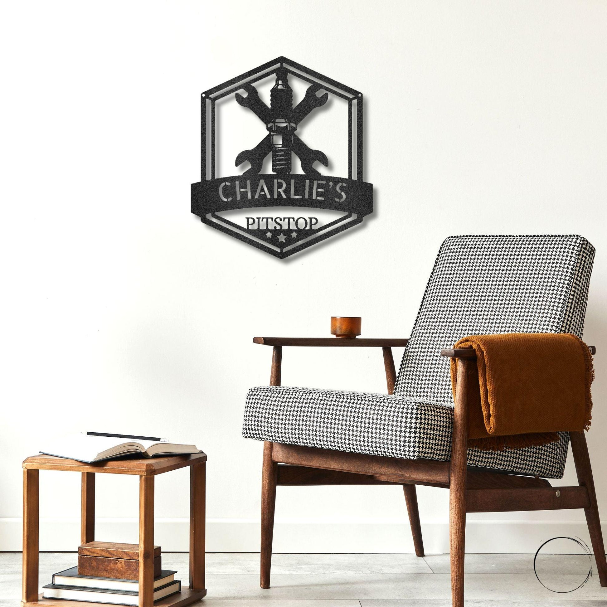 Grease Time Personalized Name Indoor Outdoor Metal Wall Art - Mallard Moon Gift Shop