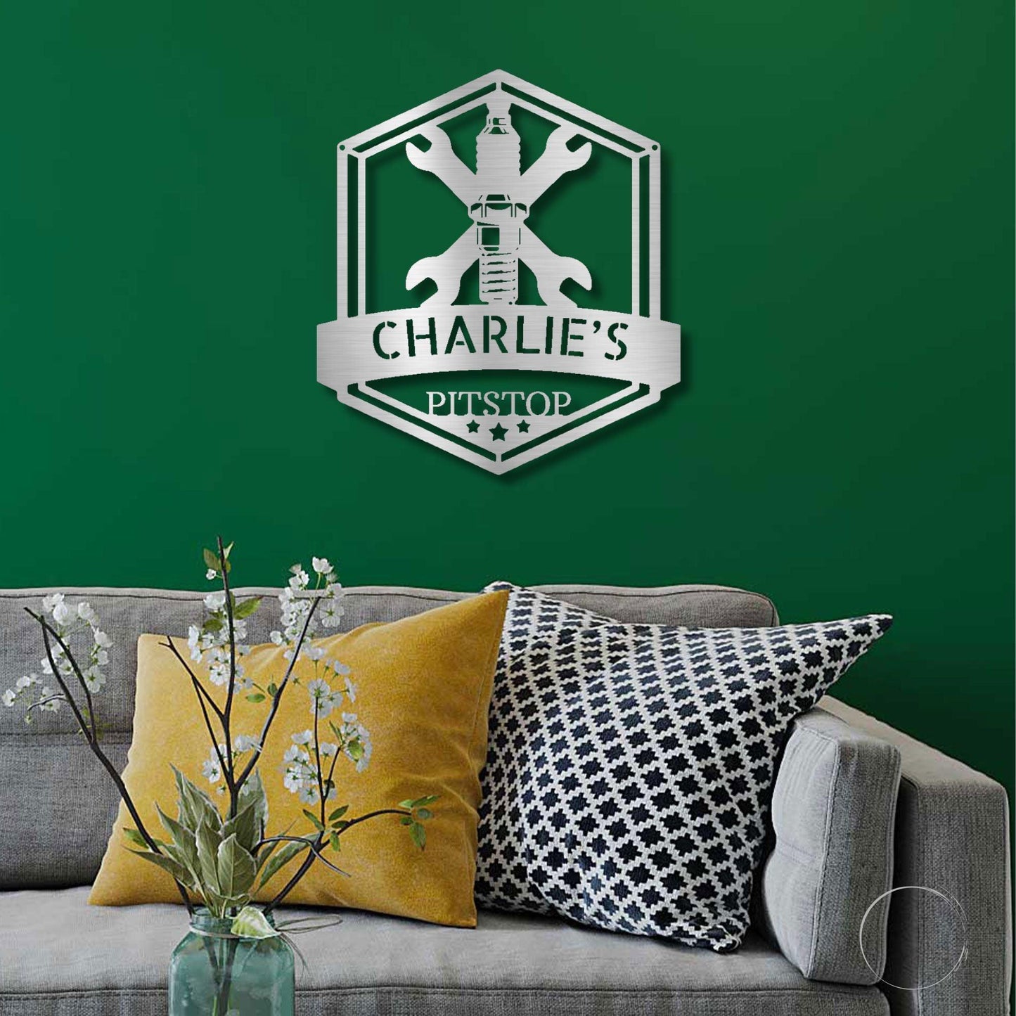 Grease Time Personalized Name Indoor Outdoor Metal Wall Art - Mallard Moon Gift Shop