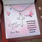 Happy Easter May the Blessings of the Lord Guide You Personalized Engraved Cross Necklace - Mallard Moon Gift Shop