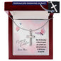 Happy Easter May the Blessings of the Lord Guide You Personalized Engraved Cross Necklace - Mallard Moon Gift Shop