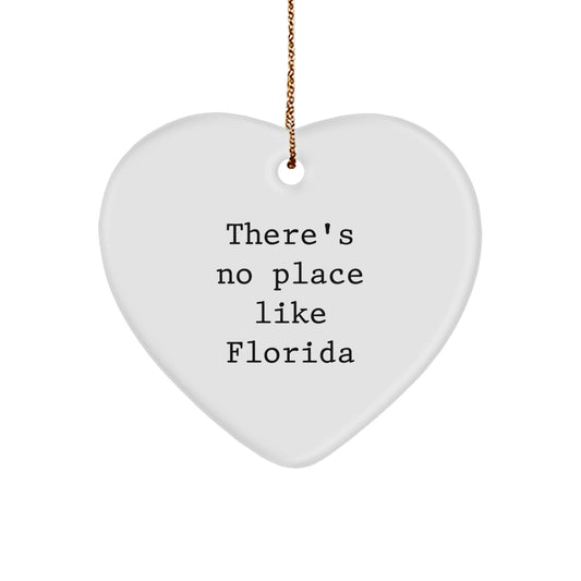 Funny Florida Heart Ornament Gifts from Friends to Men or Women for Florida Christmas Unique Gifts - Image 1