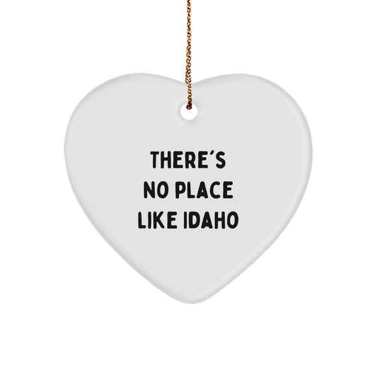 Idaho Heart Ornament Gifts from Friends and Family 'There's No Place Like Idaho' Christmas Unique - Image 1