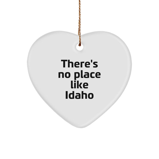 Idaho Heart Ornament, Funny Quote Idaho Gifts, Christmas Unique Gifts from Friends to Family - Image 1