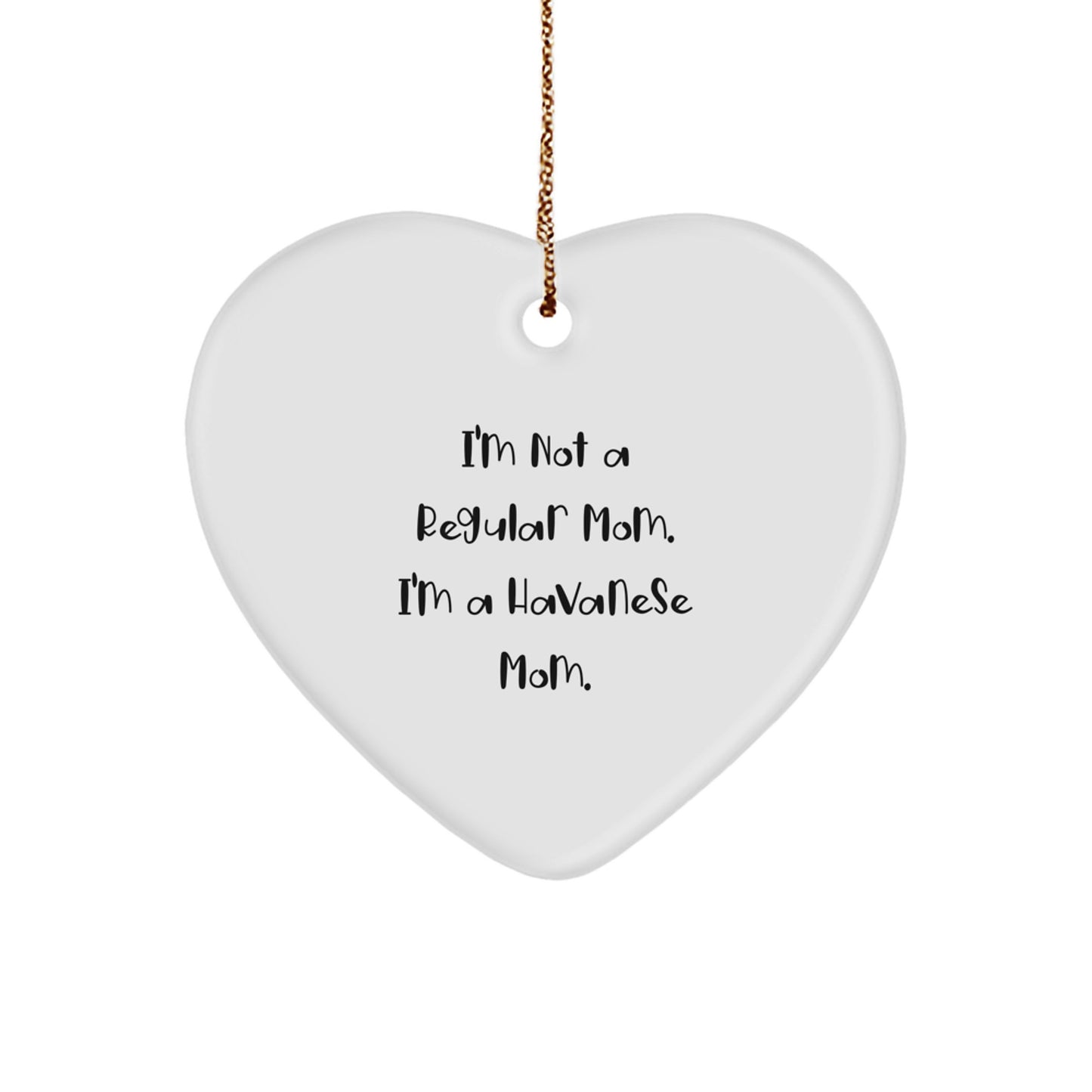 Funny Havanese Dog Mom Gifts for Women from Havanese Mom, Havanese Dog Heart Ornament, Christmas Unique Gifts - Image 1