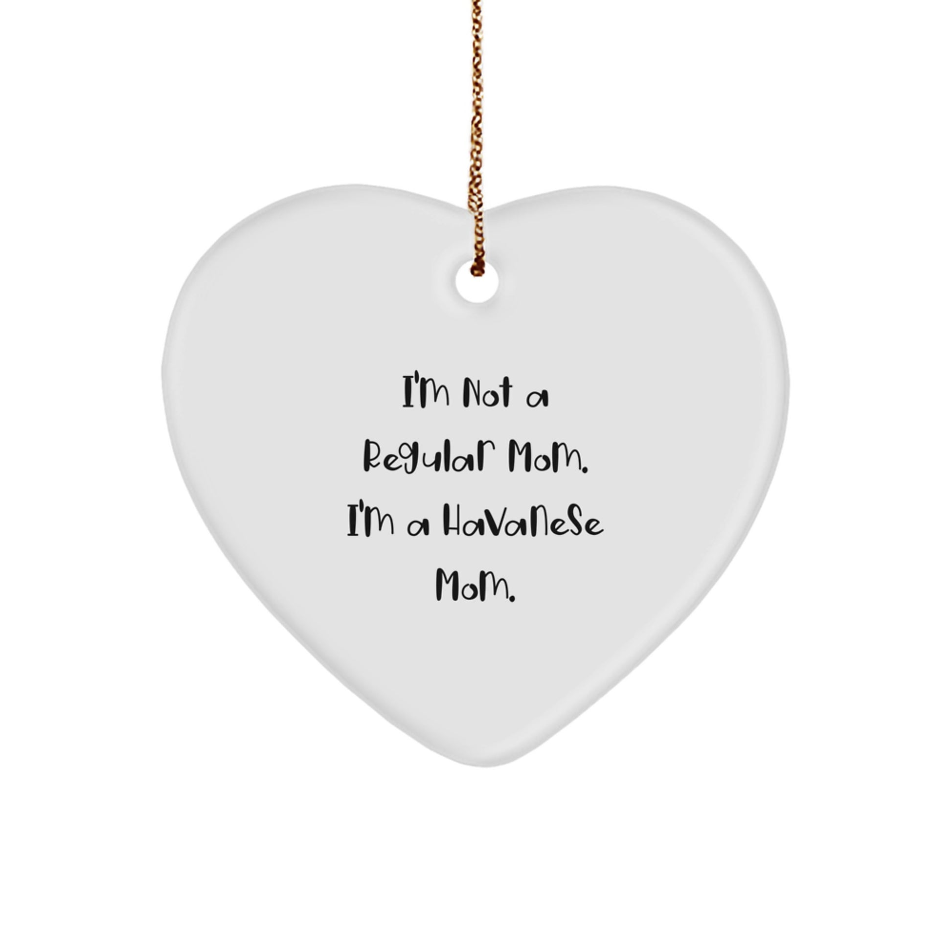 Funny Havanese Dog Mom Gifts for Women from Havanese Mom, Havanese Dog Heart Ornament, Christmas Unique Gifts - Image 1