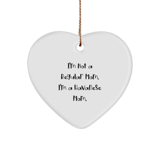 Funny Havanese Dog Mom Gifts for Women from Havanese Mom, Havanese Dog Heart Ornament, Christmas Unique Gifts - Image 1