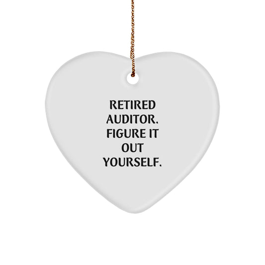 Funny Quotes for Auditors Heart Ornament Christmas Unique Gifts from Friends to Auditor - Image 1