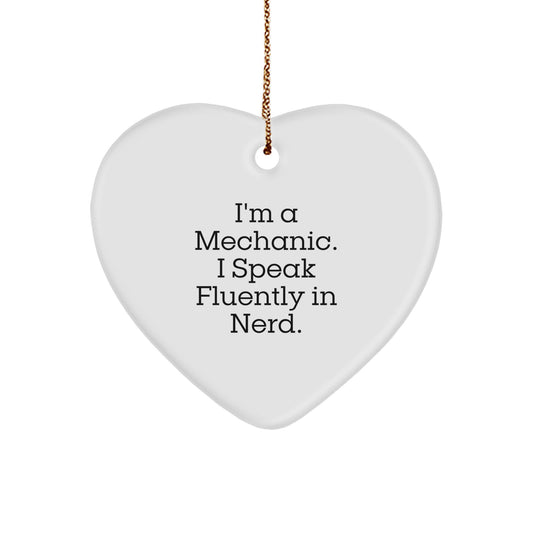 Funny Mechanic Hearts Ornament Gifts for Men, Christmas Unique Gifts from Friends, Coworkers to Mechanic Lovers - Image 1