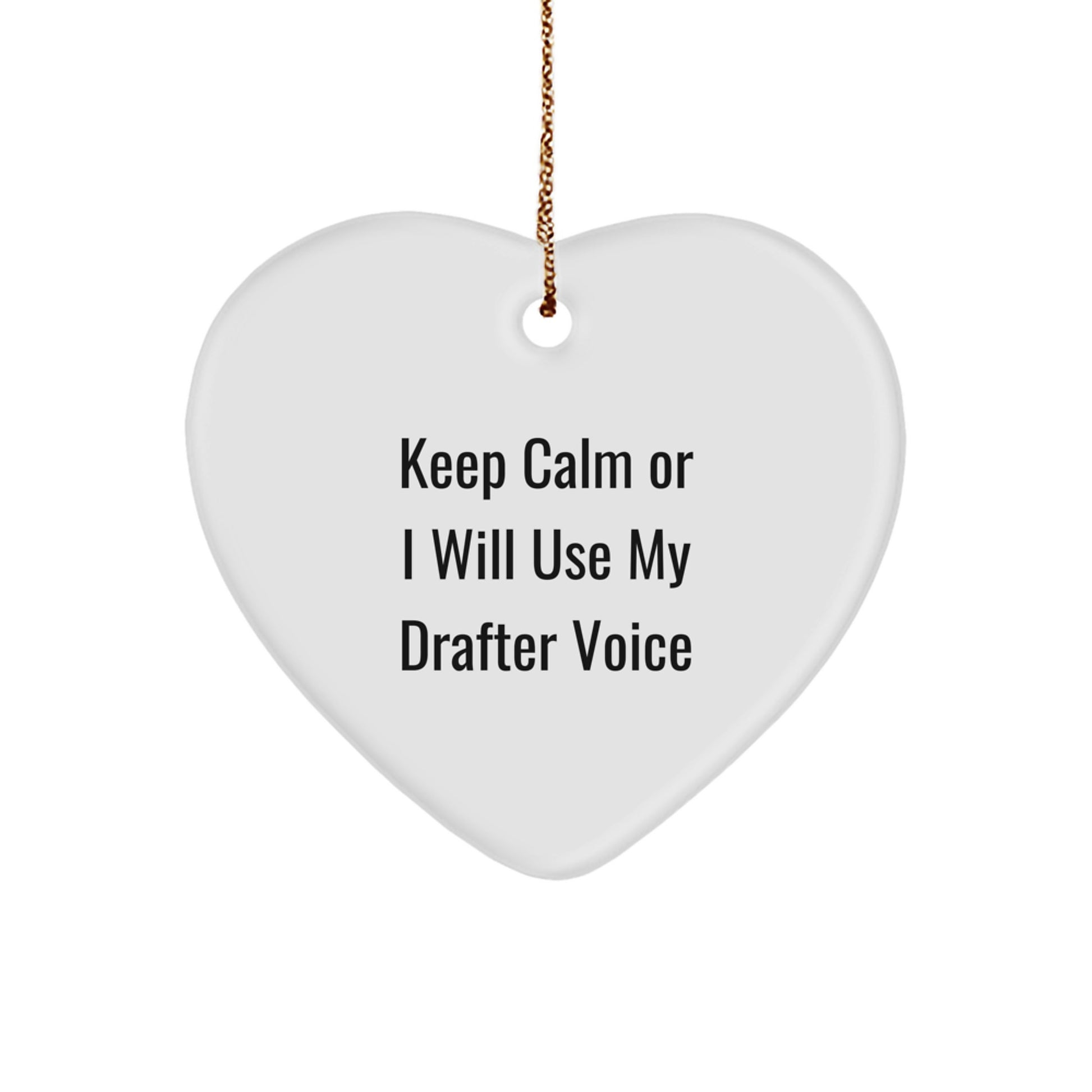 Funny Drafter Gifts for Men, Women, and Friends Christmas Unique Heart Ornament, Gifts from Drafter Enthusiasts, Perfect for Office Decor - Image 1