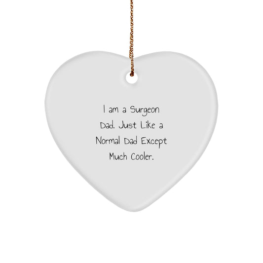 Surgeon Heart Ornament Gifts from Dad to Son, Funny Heart Shaped Decoration for Christmas Unique Gifts - Image 1