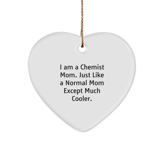 Funny Heart Ornament Gifts from Chemist Mom, Unique Christmas Unique Gifts for Chemist Men, Women, Family, Friends, Coworkers - Image 1