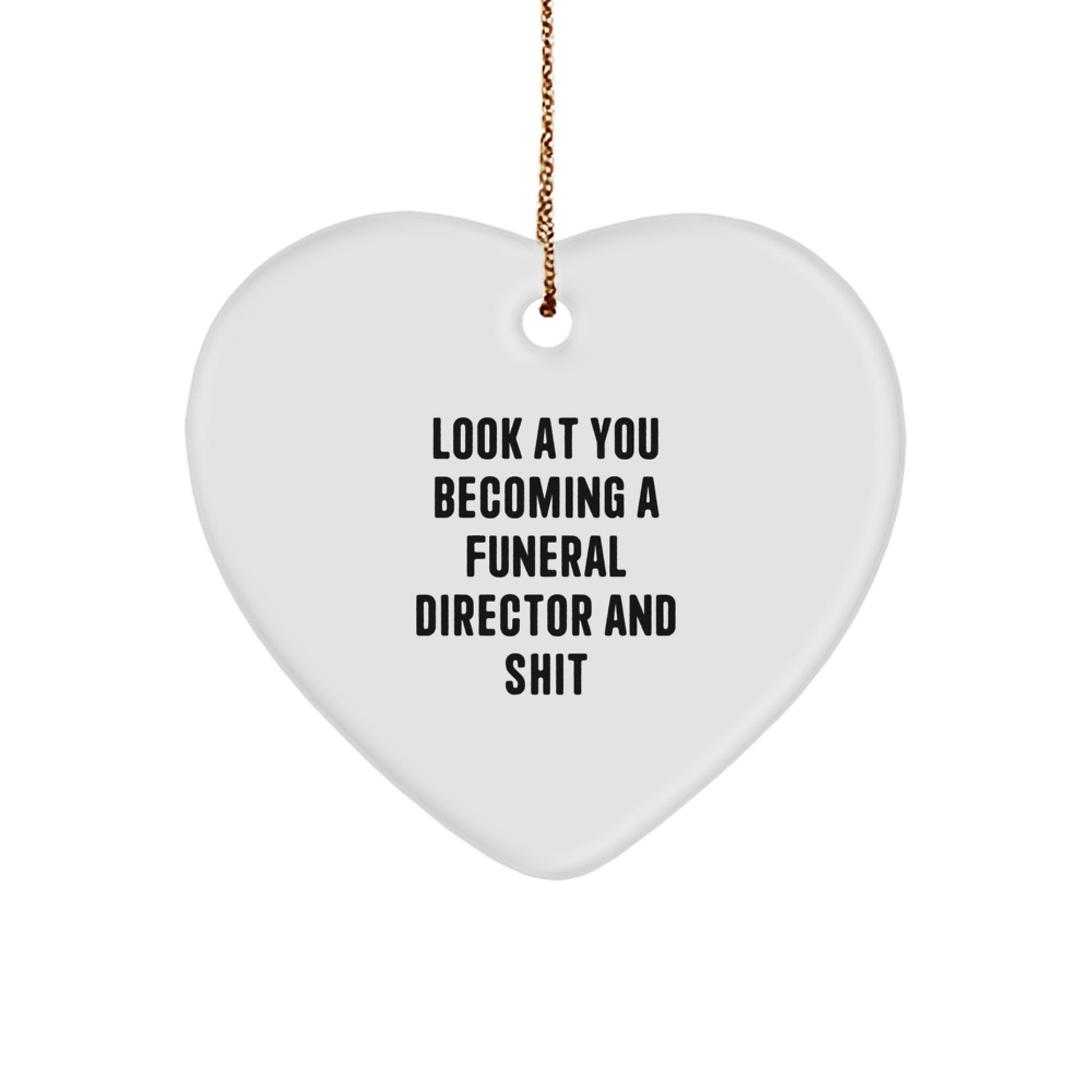 Funny Funeral Director Heart Ornament Gifts from Friends, Family, Coworkers to Funeral Director Men, Women, Christmas Unique - Image 1