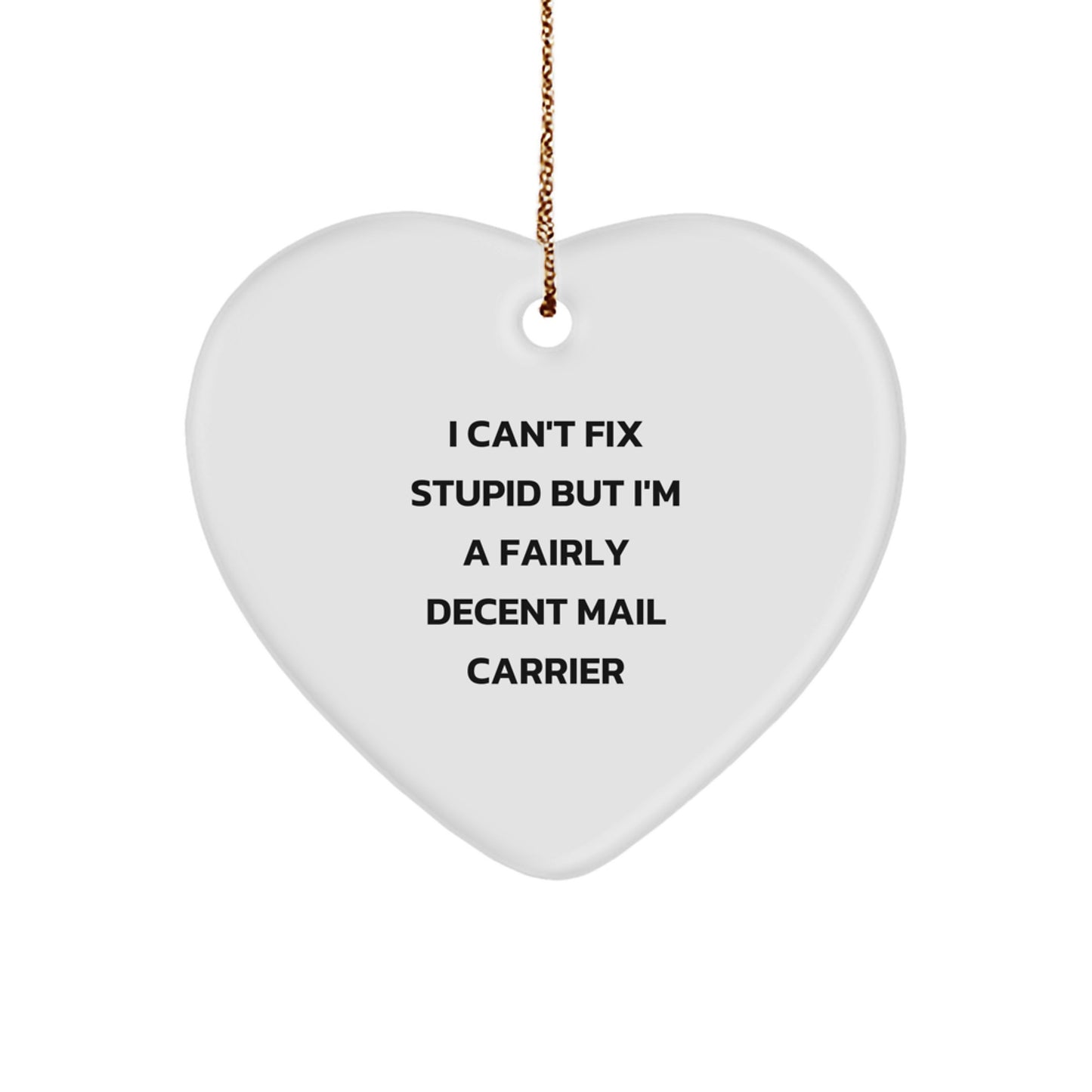 Funny Mail Carrier Heart Ornament Gifts for Men Women Friends Coworkers Family from Mail Carrier Lovers - Image 1