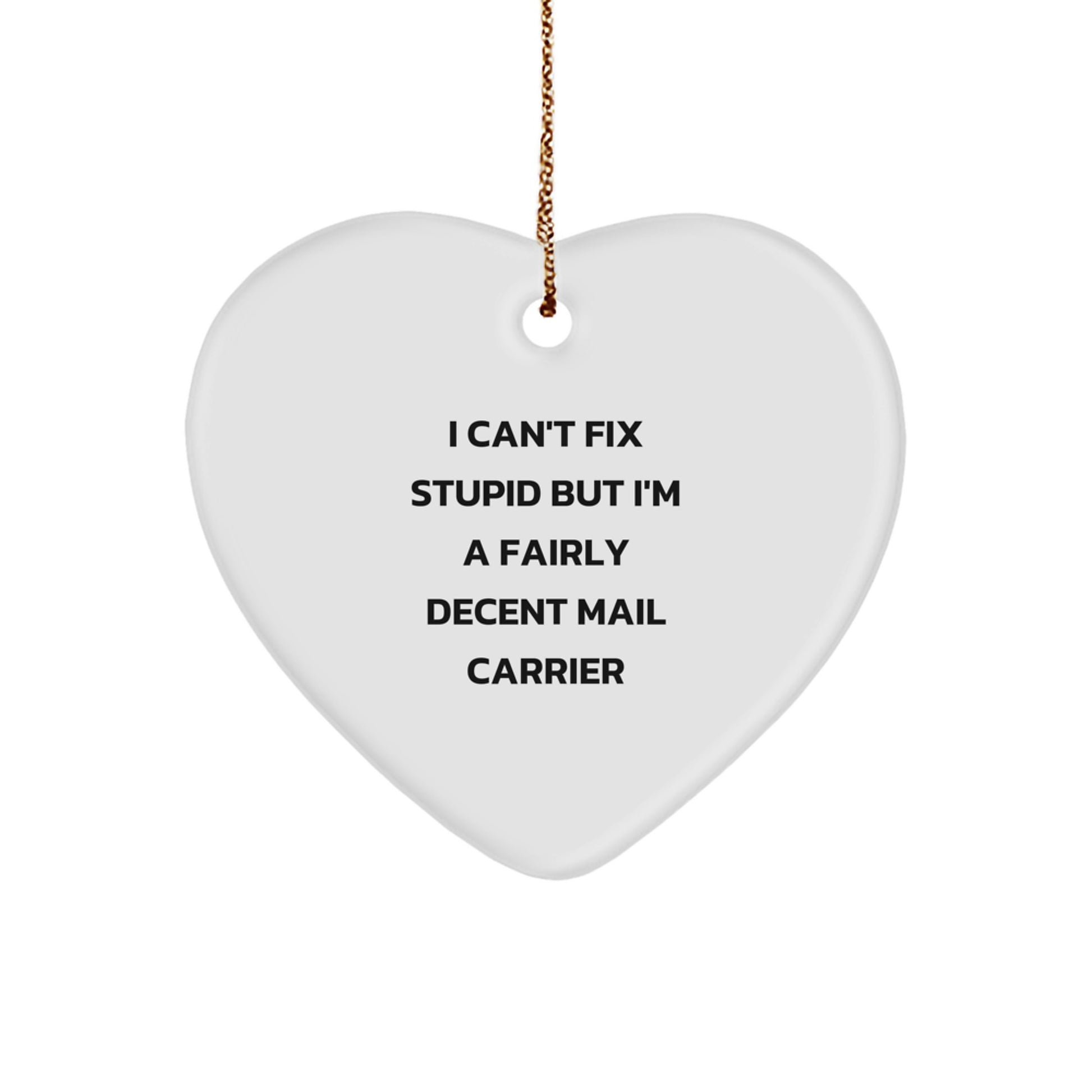 Funny Mail Carrier Heart Ornament Gifts for Men Women Friends Coworkers Family from Mail Carrier Lovers - Image 1